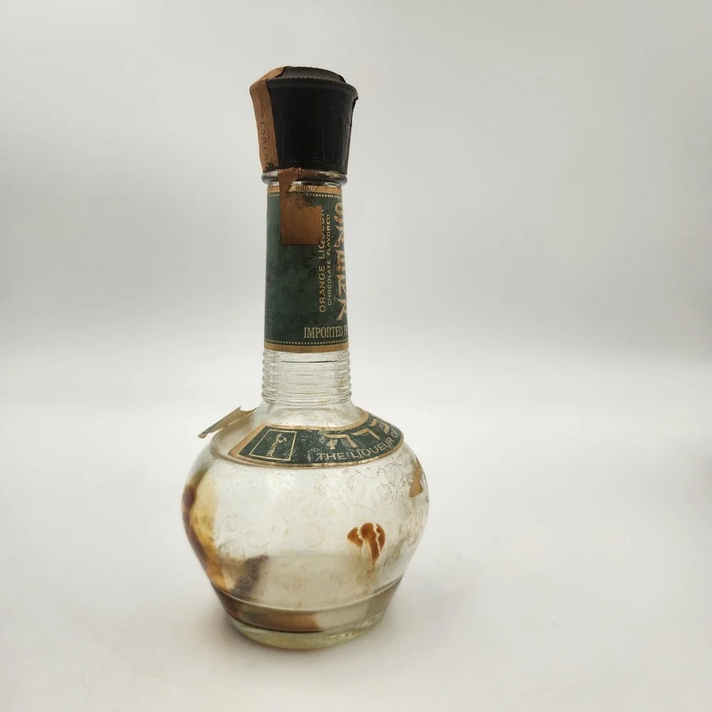 Vintage Sabra Orange Chocolate Liqueur Empty Glass Bottle‎ Israel Park Avenue NY